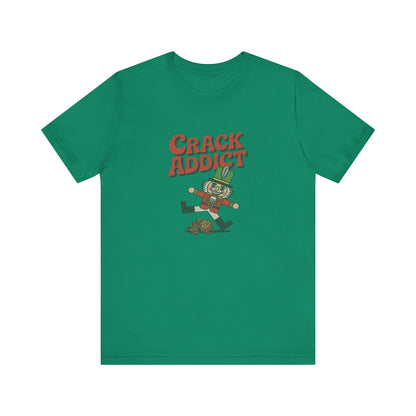 Crack Addict Nutcracker (Unhinged Remix) — Retro Tee (Dark)