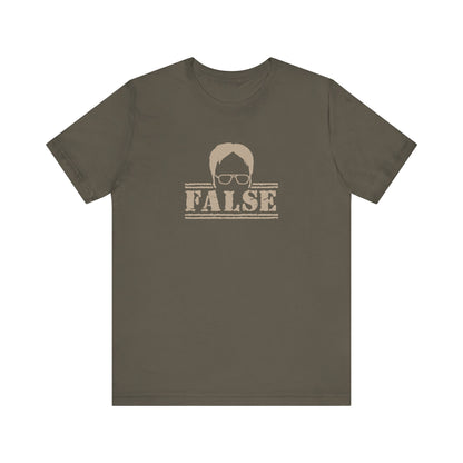 Dwight Schrute FALSE —  The Office-Inspired Retro Tee (Dark)