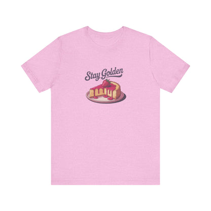 Stay Golden — Retro Cheesecake Graphic Tee (Light)