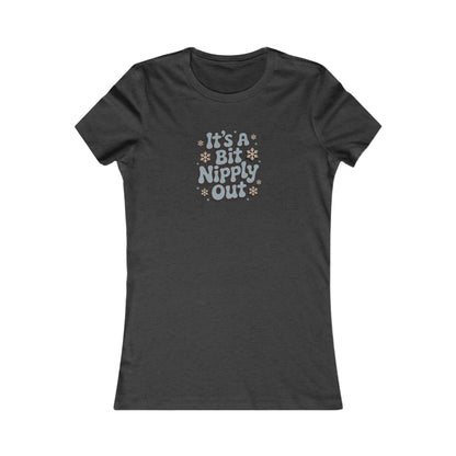 It's a Bit Nipply Out — Christmas Vacation Retro Women's Tee (Dark)
