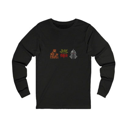 Bears, Beets, Battlestar (Icons) — Retro Long Sleeve (Dark)