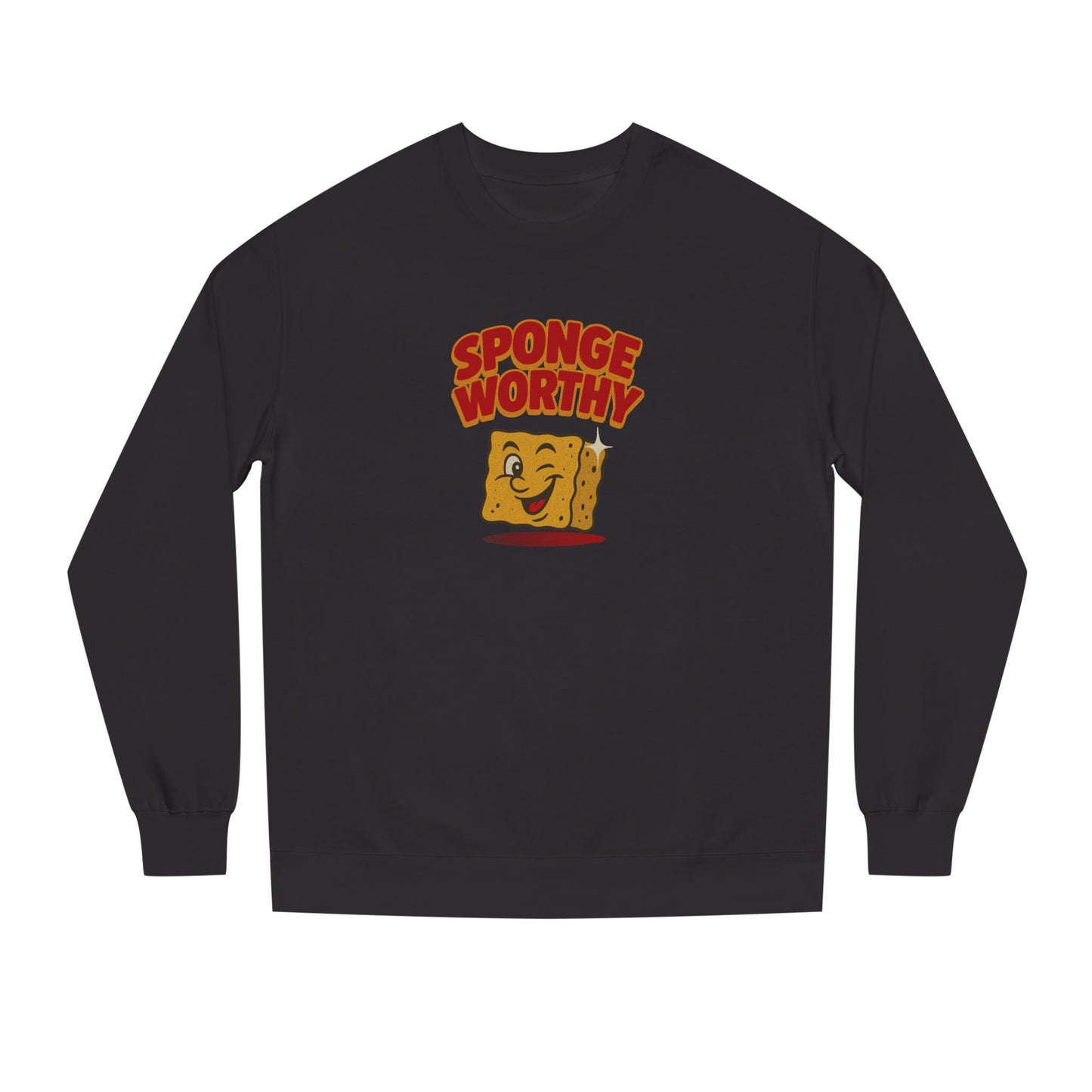 Spongeworthy — Seinfeld Retro Cartoon Sweatshirt (Dark)