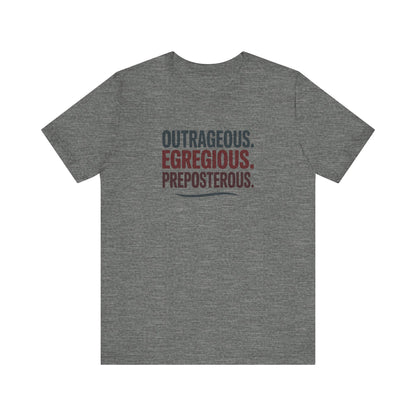 Outrageous Egregious Preposterous — Seinfeld Retro Tee (Dark)