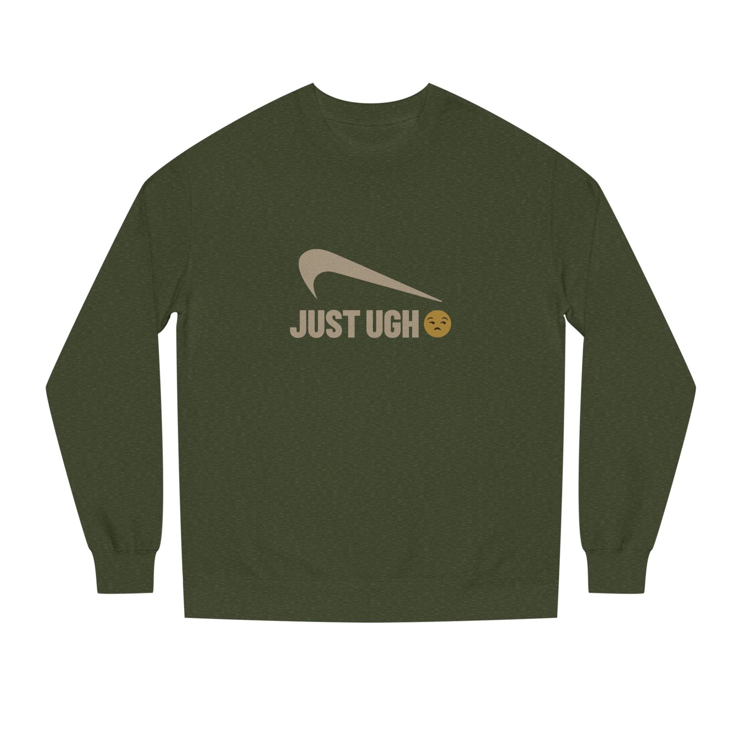 Just Ugh 😒 Athletic Parody — Retro Workout Sweatshirt (Dark)