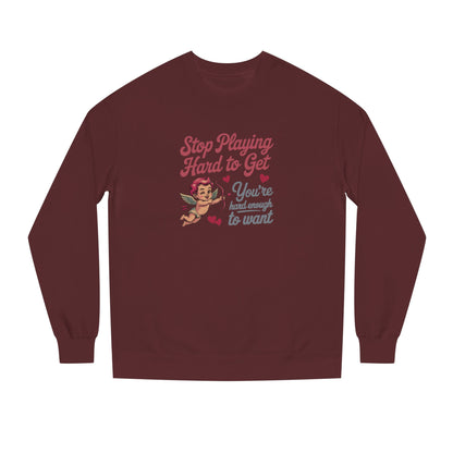 Stop Playing Hard to Get — Retro Cupid Sweatshirt (Dark)