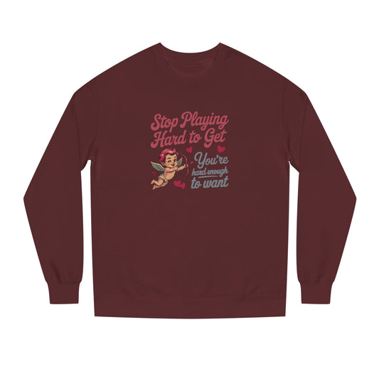 Stop Playing Hard to Get — Retro Cupid Sweatshirt (Dark)