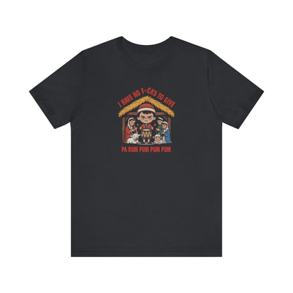 I Have No F*cks to Give — Little Drummer Boy Retro Tee (Dark)