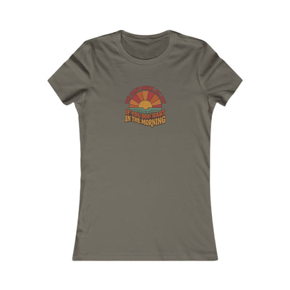 You Can't Drink All Day PSA — Retro Sunrise Women's Tee (Dark)