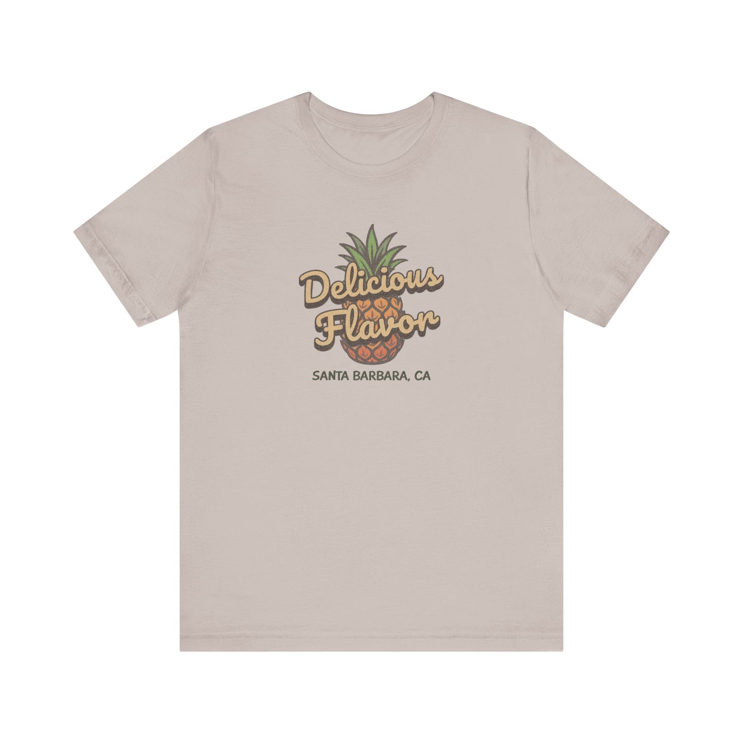 Delicious Flavor — Santa Barbara Pineapple Retro Tee (Light)