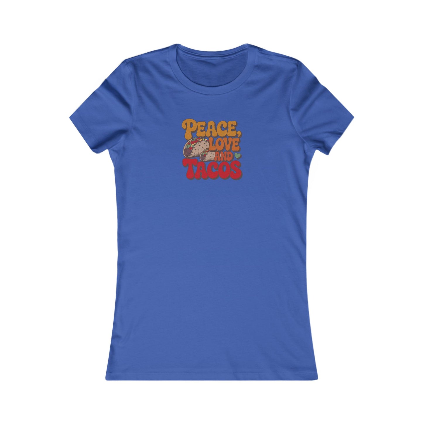 Peace, Love, and Tacos — Retro Foodie Women's Tee (Dark)