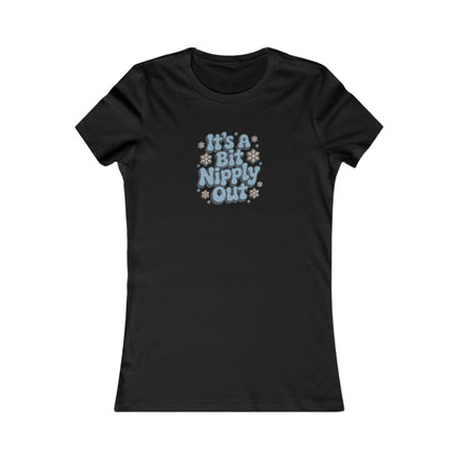 It's a Bit Nipply Out — Christmas Vacation Retro Women's Tee (Dark)
