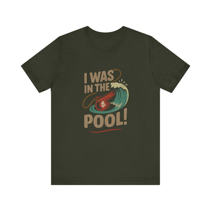 I Was in the Pool! — George Costanza Shrinkage Retro Tee (Dark)