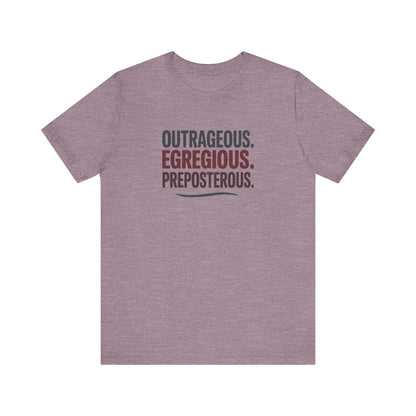 Outrageous Egregious Preposterous — Seinfeld Retro Tee (Dark)