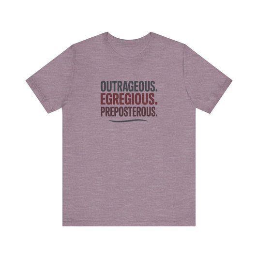 Outrageous Egregious Preposterous — Seinfeld Retro Tee (Dark)