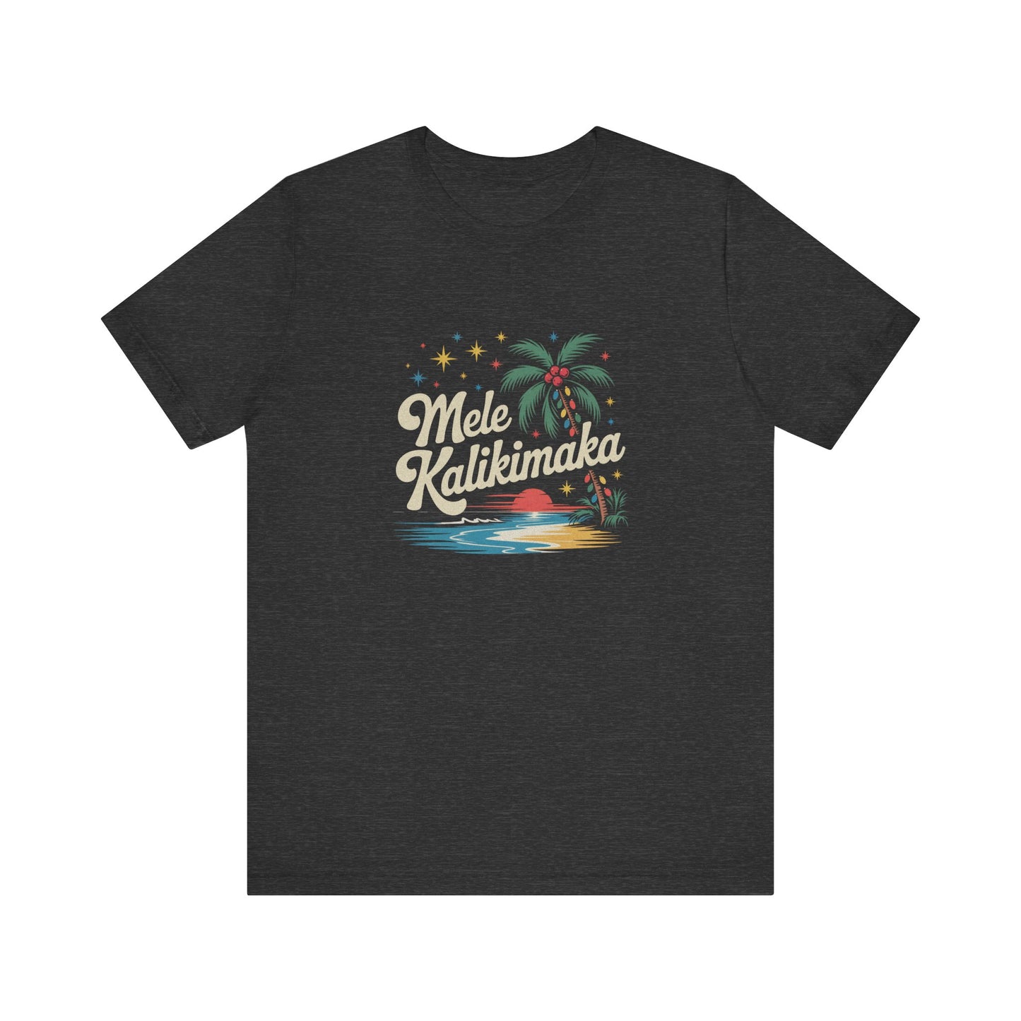 Mele Kalikimaka — Retro Hawaiian Christmas Tee (Dark)