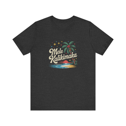 Mele Kalikimaka — Retro Hawaiian Christmas Tee (Dark)