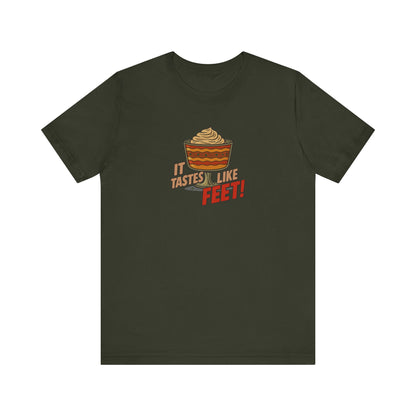 It Tastes Like Feet! — Thanksgiving Trifle Retro Tee (Dark)