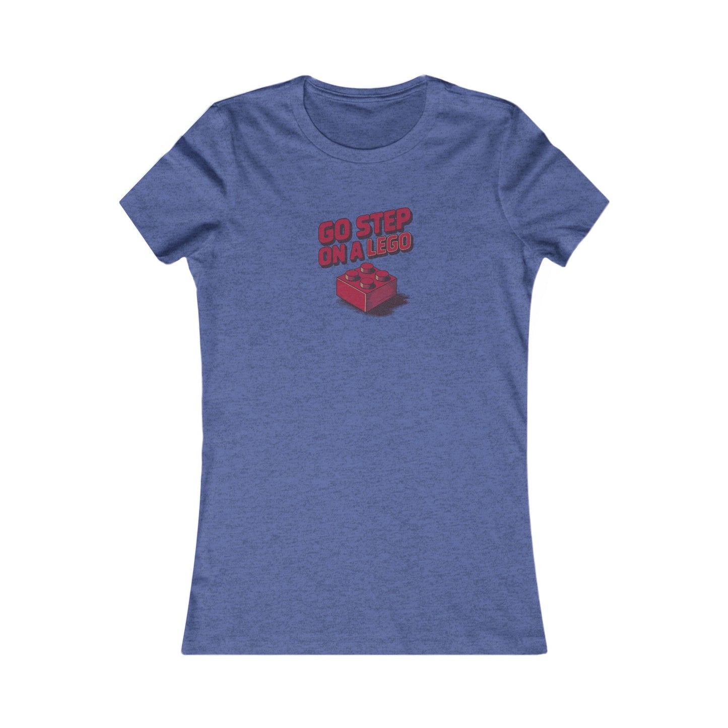 Go Step on a LEGO — Red Plastic Brick Retro Women's Tee (Dark)
