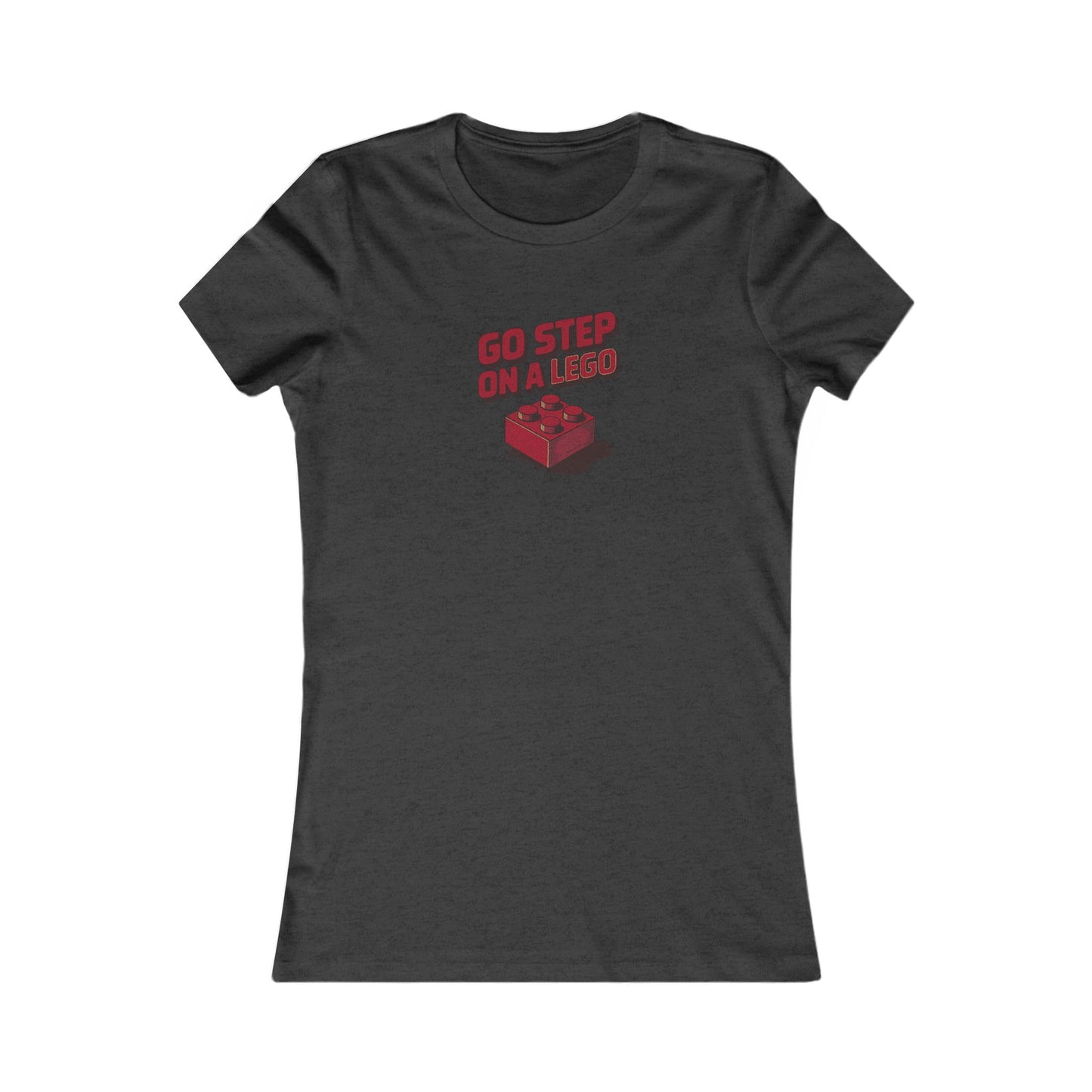 Go Step on a LEGO — Red Plastic Brick Retro Women's Tee (Dark)