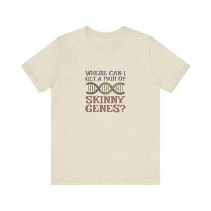 Pair of Skinny Genes (Colorful) — Retro Graphic Tee (Light)