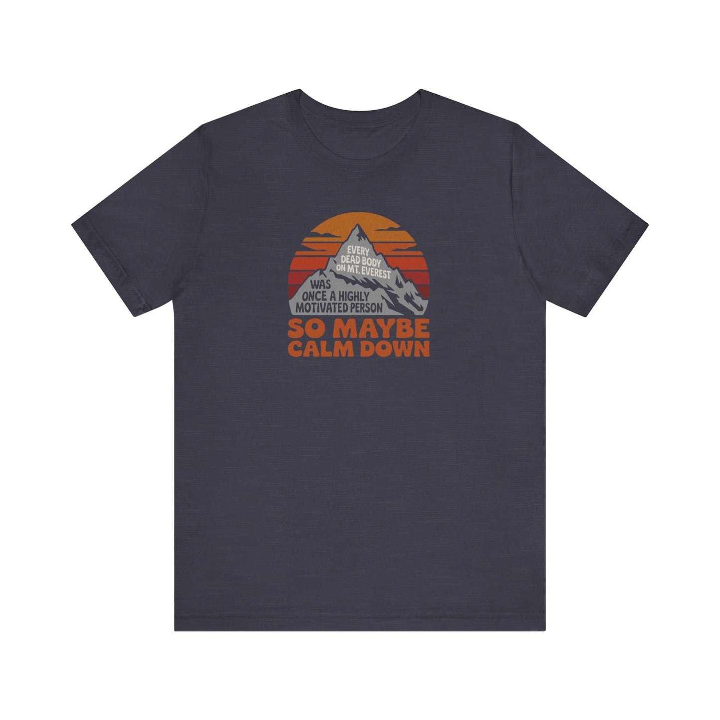 Everything in Moderation (Especially Fitness) – Mount Everest Retro Tee (Dark)