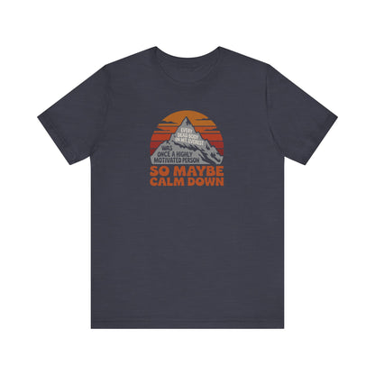 Everything in Moderation (Especially Fitness) – Mount Everest Retro Tee (Dark)