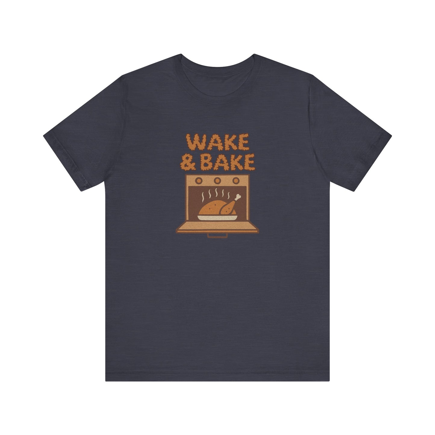 Wake & Bake — Retro Thanksgiving Turkey Tee (Dark)