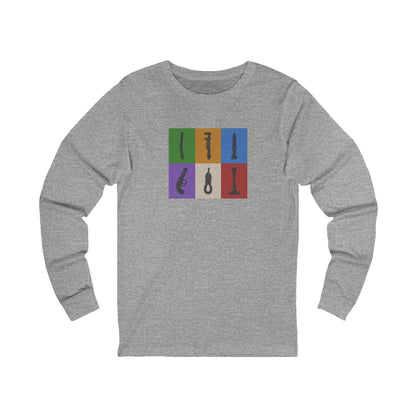 Six Ways Into the Evidence Locker — Clue Retro Long Sleeve (Light)