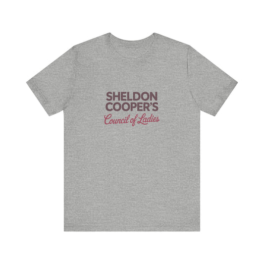 Sheldon Cooper’s Council of Ladies — TBBT Retro Tee (Light)