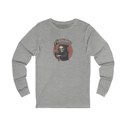 One Scythe Fits All — Grim Reaper Retro Long Sleeve (Light)