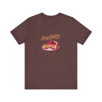 Stay Golden — Retro Cheesecake Graphic Tee (Dark)