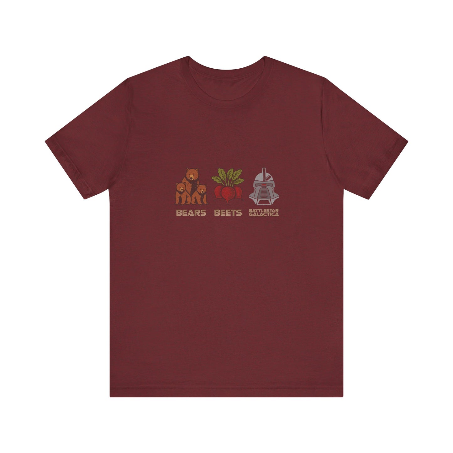 Bears, Beets, Battlestar (Captions) — Retro Tee (Dark)