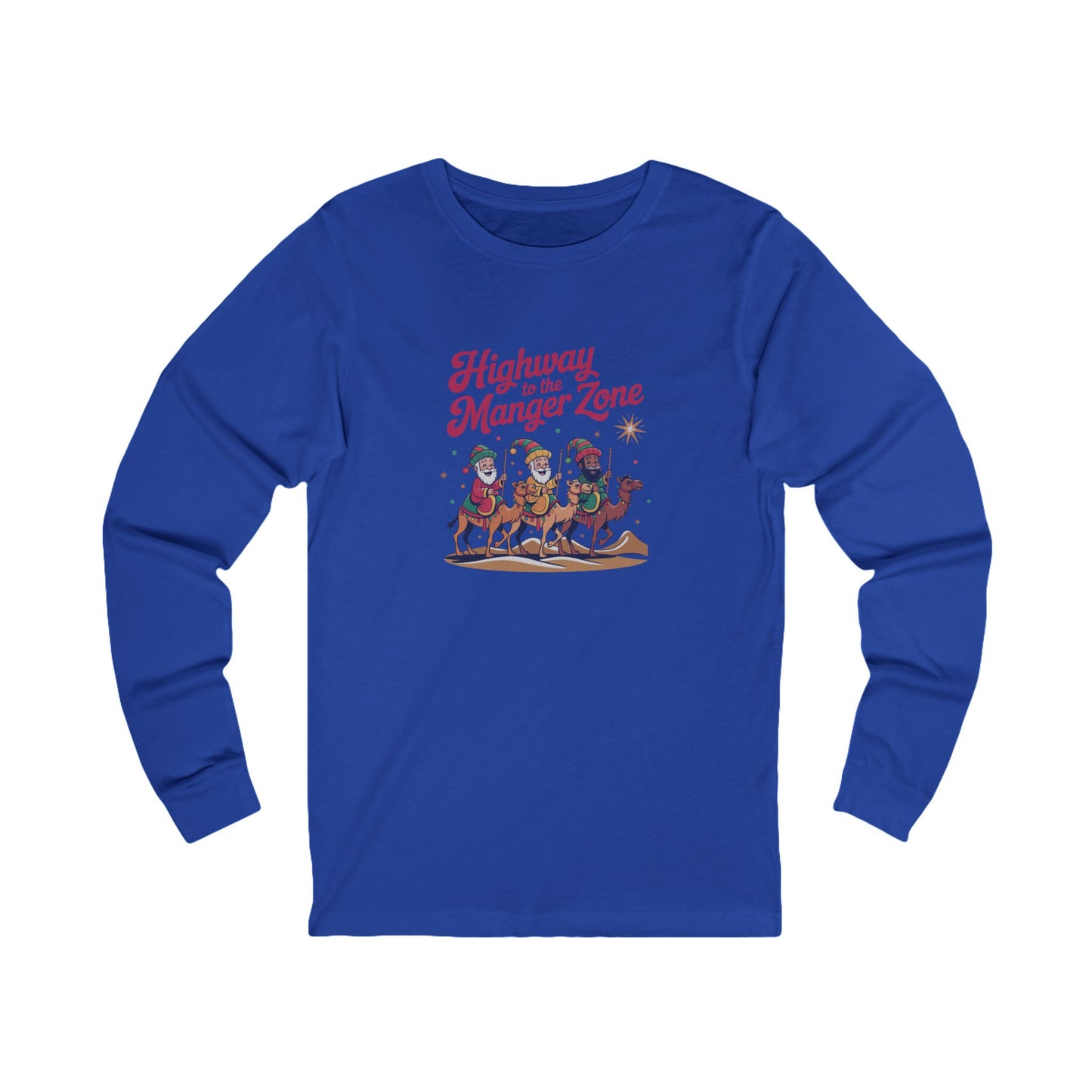 Highway to the Manger Zone — Top Gun-Inspired Christmas Long Sleeve (Dark)