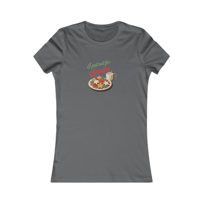 I Put Out for Santa — Retro Christmas Cookies Women's Tee (Dark)