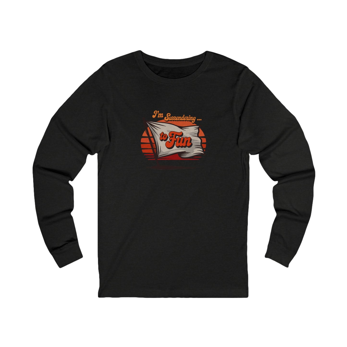 I'm Surrendering to Fun — Fun with Flags Retro Long Sleeve (Dark)