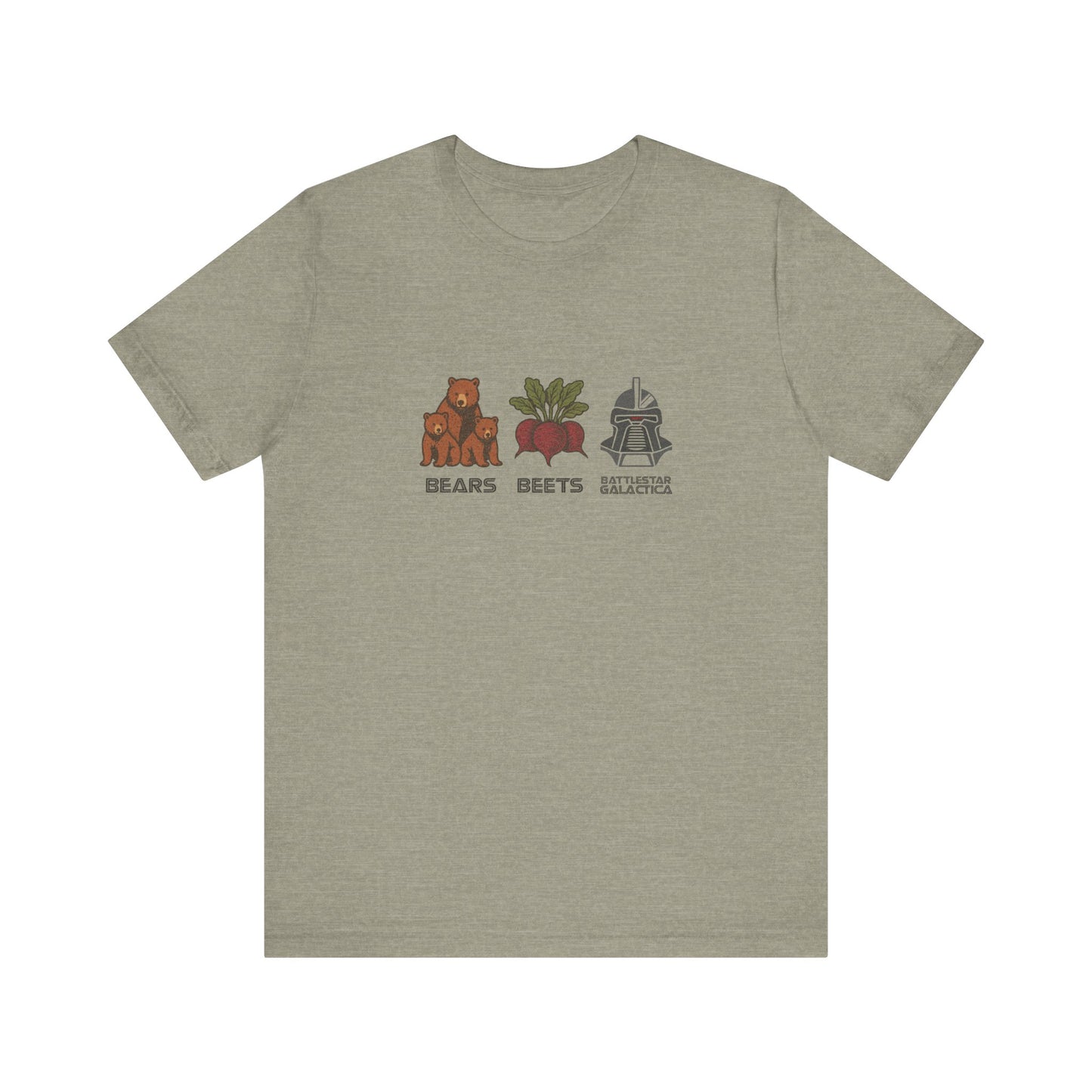Bears, Beets, Battlestar (Captions) — Retro Tee (Light)
