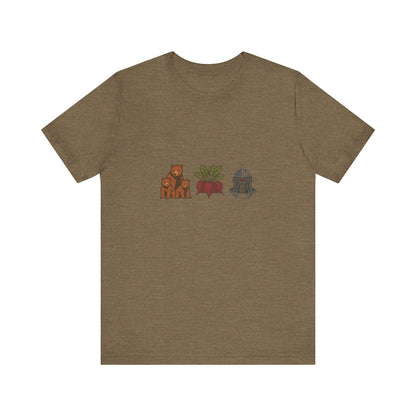 Bears, Beets, Battlestar (Icons) — Retro Tee (Light)