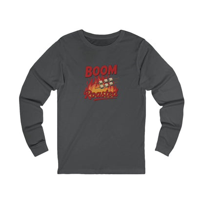 Boom, Roasted — Michael Scott Retro Long Sleeve (Dark)