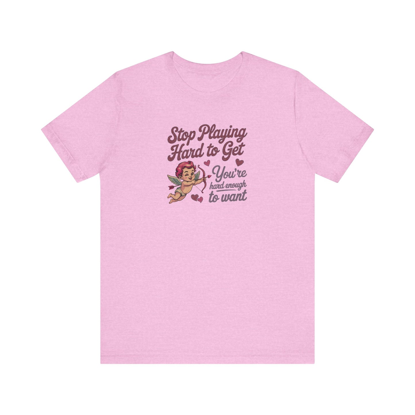 Stop Playing Hard to Get — Retro Cupid Tee (Light)