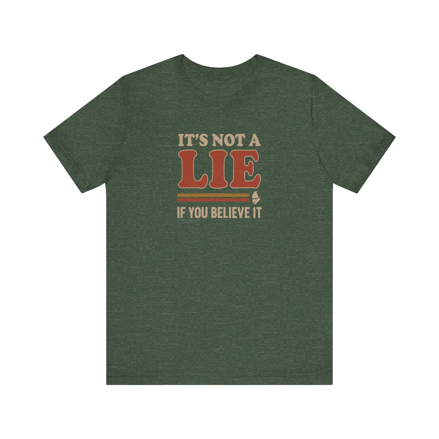 It’s Not a Lie, If You Believe It — George Costanza Retro Tee (Dark)