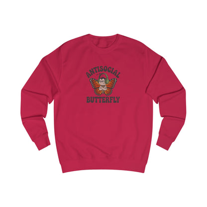 Antisocial Butterfly (Male) — Retro Workout Sweatshirt (Light)