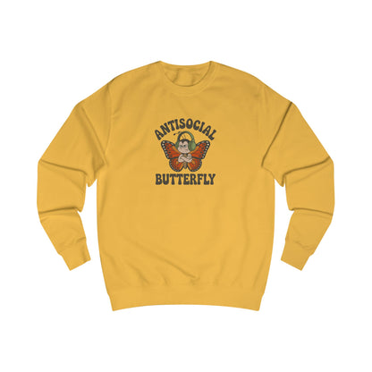 Antisocial Butterfly (Male) — Retro Workout Sweatshirt (Light)