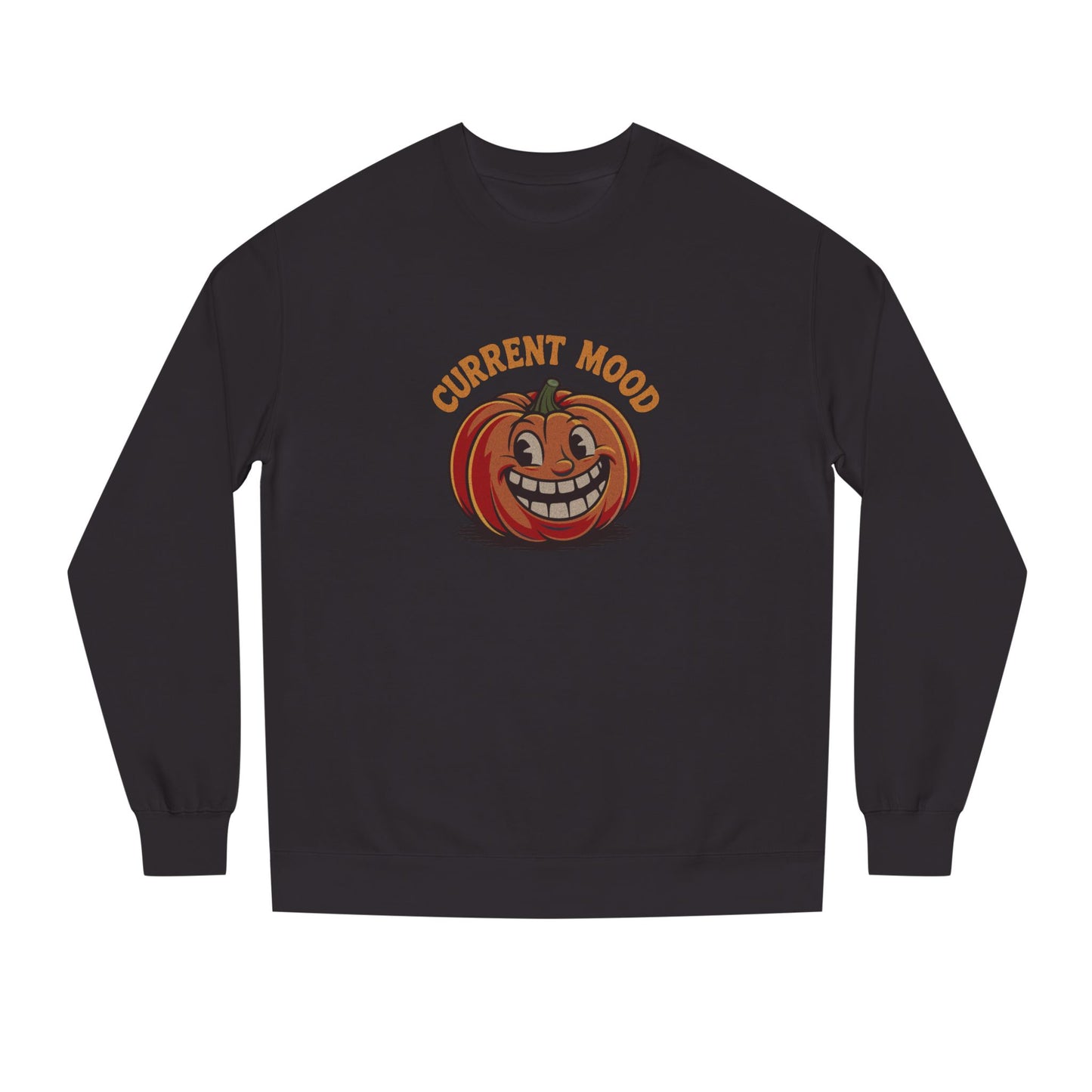 Current Mood (Toothy Jack) — Retro Halloween Sweatshirt (Dark)