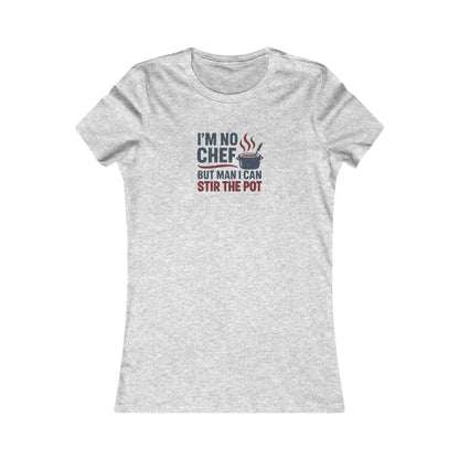 I'm No Chef, But Man I Stir the Pot — Retro Women's Tee (Light)