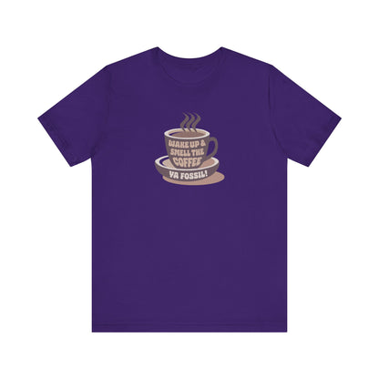 Wake Up and Smell the Coffee, Ya Fossil! — Retro Tee (Dark)