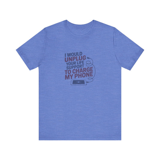 Your Life Support < Charging My Phone — Retro Tee (Light)