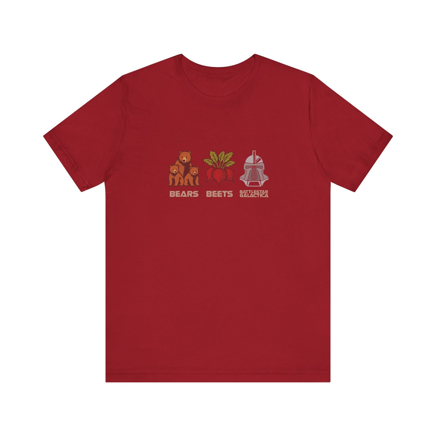 Bears, Beets, Battlestar (Captions) — Retro Tee (Dark)