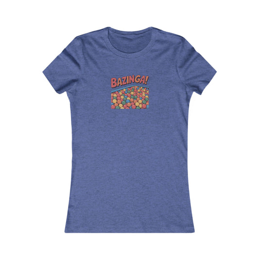 Bazinga! Ball Pit — Big Bang Theory Retro Women's Tee (Dark)