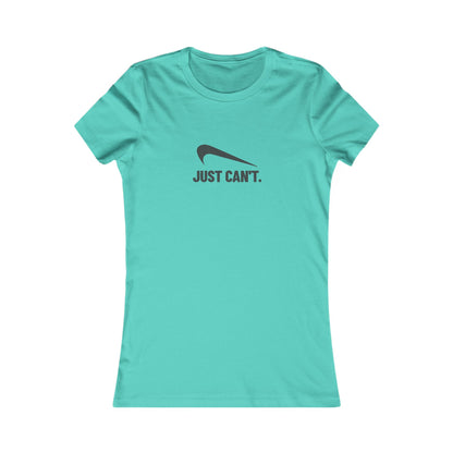 Just Can’t Athletic Parody — Retro Workout Women's Tee (Light)