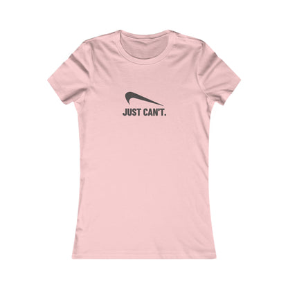 Just Can’t Athletic Parody — Retro Workout Women's Tee (Light)